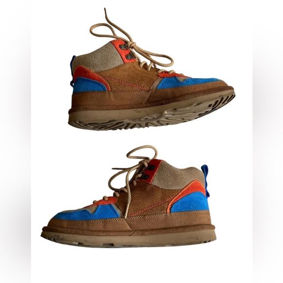 UGG Kids Highland Hi top Heritage sneaker boot chestnut size 6 - Picture 3 of 10